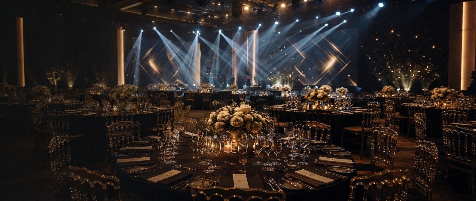 Salle de gala Central L'Événementiel — scénographie et éclairage